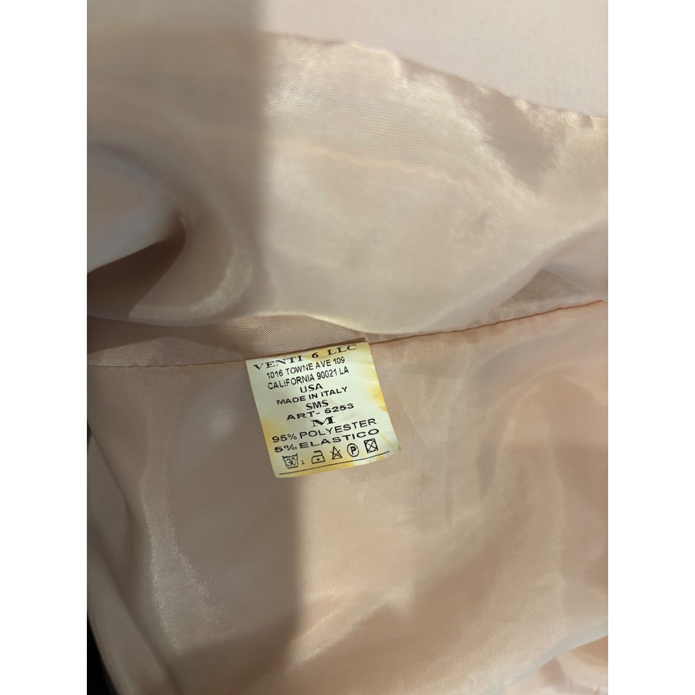 Venti6 Womens Blush Pink Single Button Peplum Blazer Jacket Made in Italy Size M - Picture 7 of 7